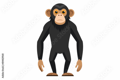 chimpanzee cartoon vector illustration