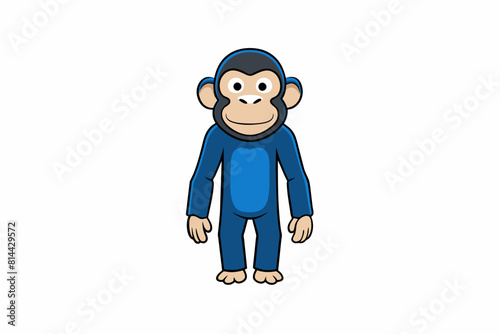 chimpanzee cartoon vector illustration