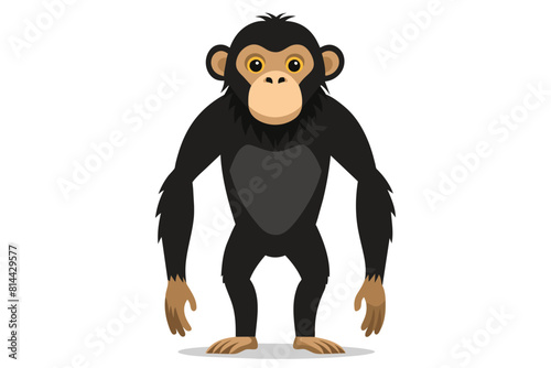 chimpanzee cartoon vector illustration
