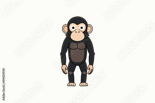 chimpanzee cartoon vector illustration