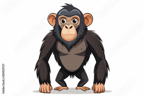 chimpanzee cartoon vector illustration