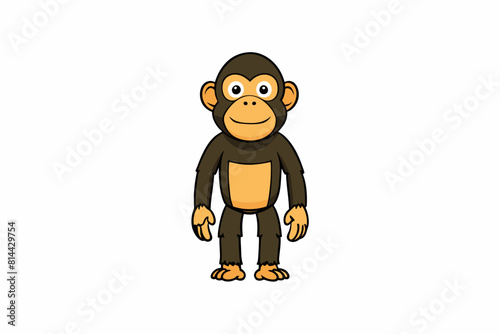 chimpanzee cartoon vector illustration