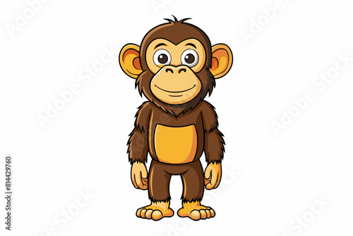 chimpanzee cartoon vector illustration