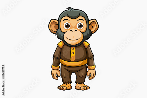 chimpanzee cartoon vector illustration