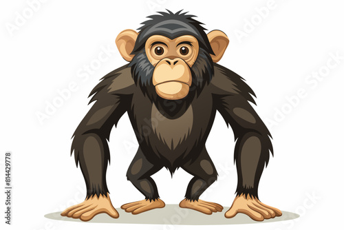 chimpanzee cartoon vector illustration