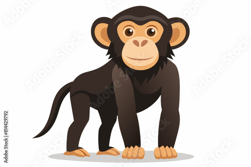 chimpanzee cartoon vector illustration