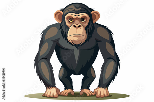 chimpanzee cartoon vector illustration