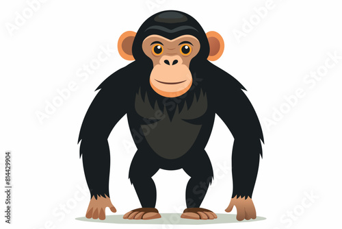 chimpanzee cartoon vector illustration