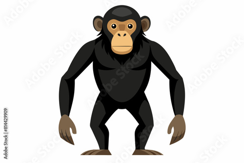 chimpanzee cartoon vector illustration