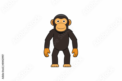 chimpanzee cartoon vector illustration