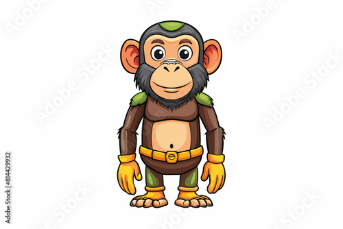 chimpanzee cartoon vector illustration