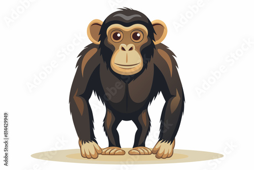 chimpanzee cartoon vector illustration