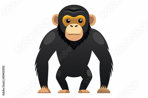 chimpanzee cartoon vector illustration