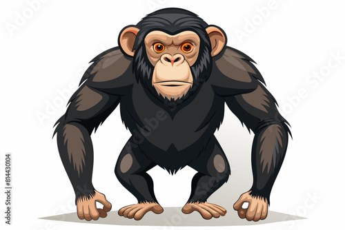 chimpanzee cartoon vector illustration