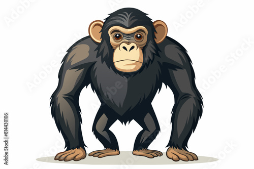 chimpanzee cartoon vector illustration