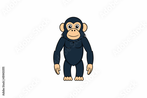 chimpanzee cartoon vector illustration