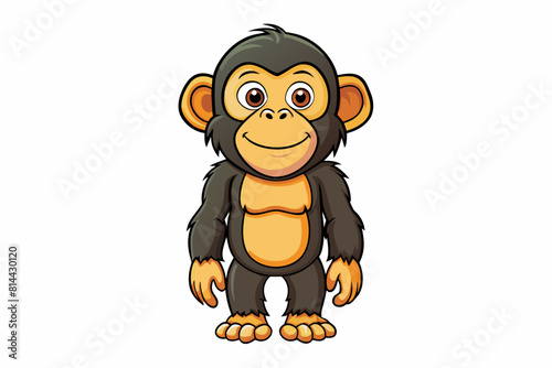 chimpanzee cartoon vector illustration