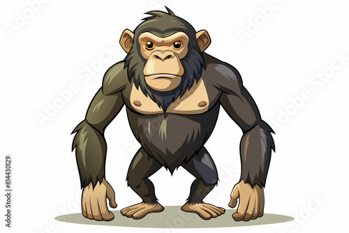 chimpanzee cartoon vector illustration