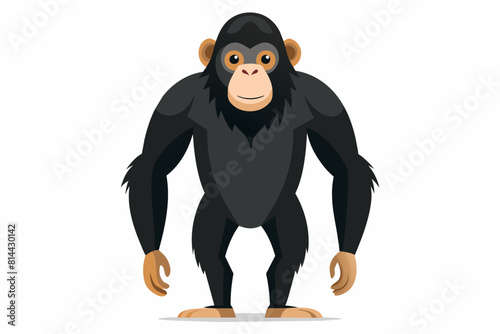 chimpanzee cartoon vector illustration