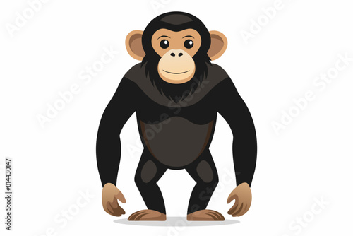 chimpanzee cartoon vector illustration