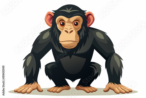 chimpanzee cartoon vector illustration