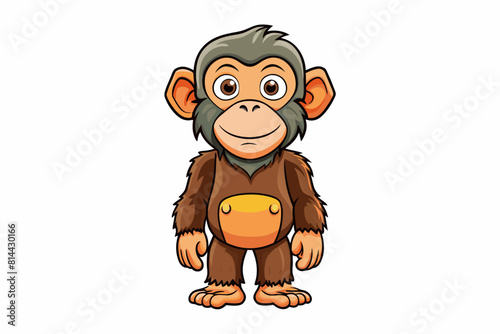 chimpanzee cartoon vector illustration