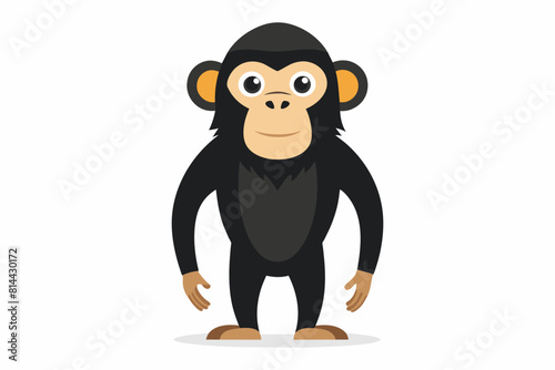 chimpanzee cartoon vector illustration