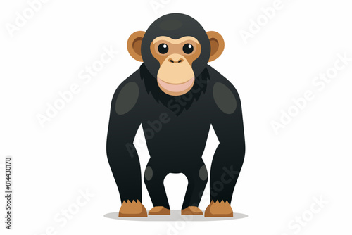 chimpanzee cartoon vector illustration