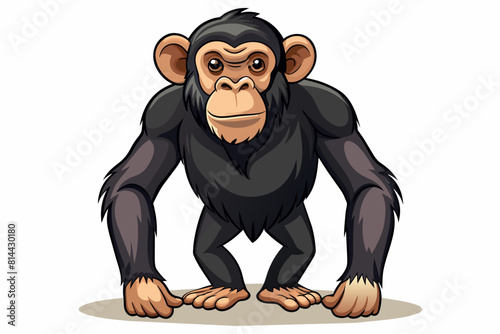 chimpanzee cartoon vector illustration