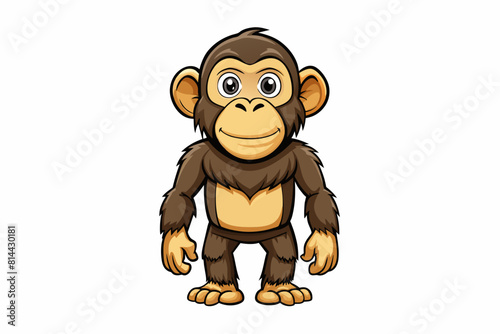 chimpanzee cartoon vector illustration