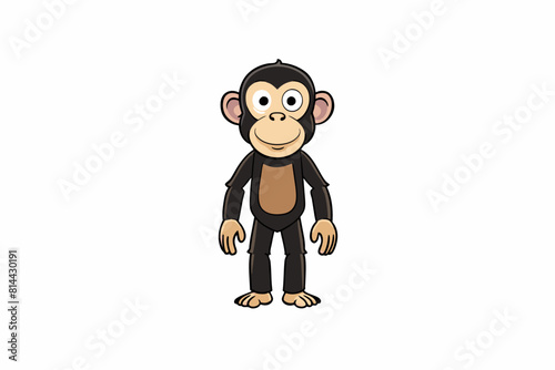 chimpanzee cartoon vector illustration