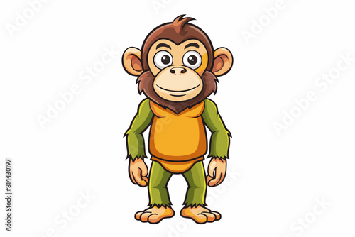 chimpanzee cartoon vector illustration