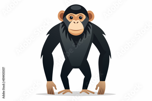 chimpanzee cartoon vector illustration