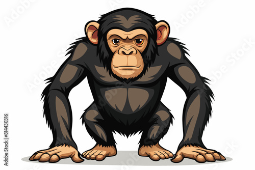 chimpanzee cartoon vector illustration
