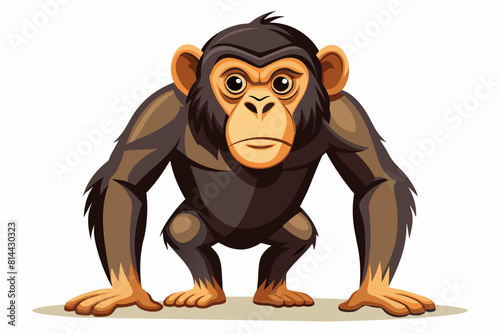 chimpanzee cartoon vector illustration