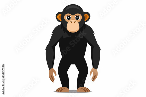 chimpanzee cartoon vector illustration