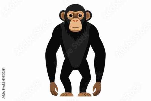 chimpanzee cartoon vector illustration