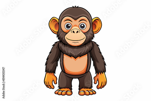 chimpanzee cartoon vector illustration