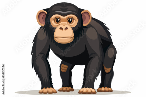 chimpanzee cartoon vector illustration