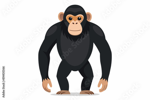 chimpanzee cartoon vector illustration