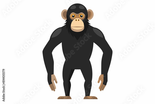 chimpanzee cartoon vector illustration