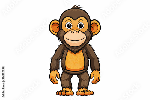 chimpanzee cartoon vector illustration