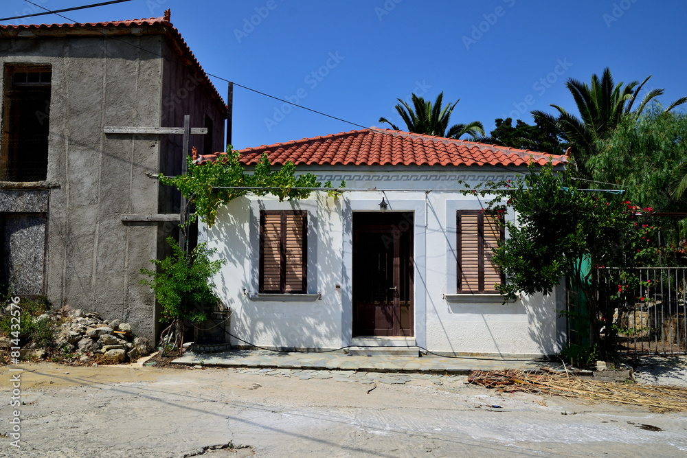 traditional houses - Varos Village, Lemnos, Greece, Aegean Sea traditional houses - Varos Village, Lemnos, Greece, Aegean Sea