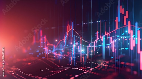 Stock market or forex trading graph in graphic concept suitable for financial investment or Economic trends business idea and all art work design. Abstract finance background. Vector illustration