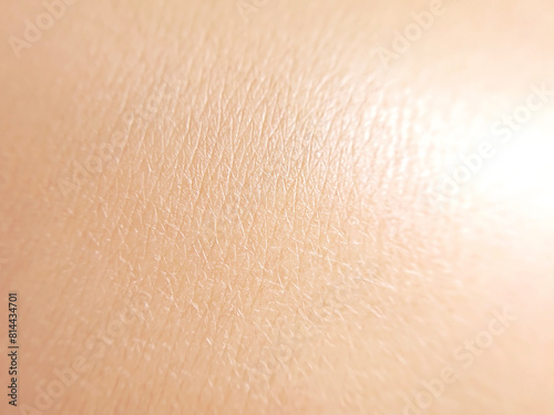 Texture of smooth healthy human skin close up