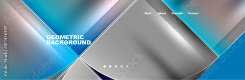 Circle triangle geometric web site page template. Vector Illustration For Wallpaper, Banner, Background, Card, Book Illustration, landing page