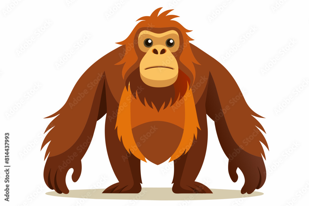 orangutan cartoon vector illustration