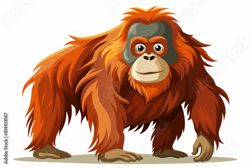orangutan cartoon vector illustration
