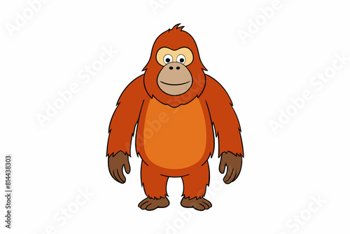 orangutan cartoon vector illustration