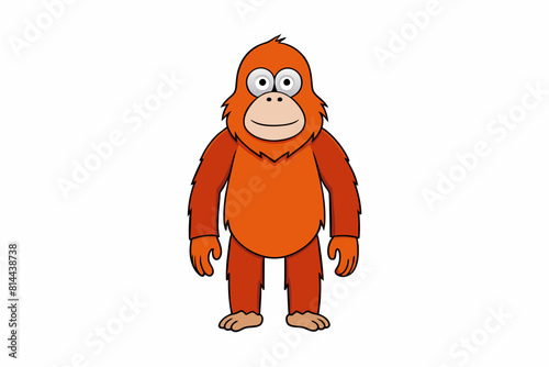 orangutan cartoon vector illustration